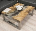 Toller Couchtisch aus Holz „Natural Landscape“ 120x80cm